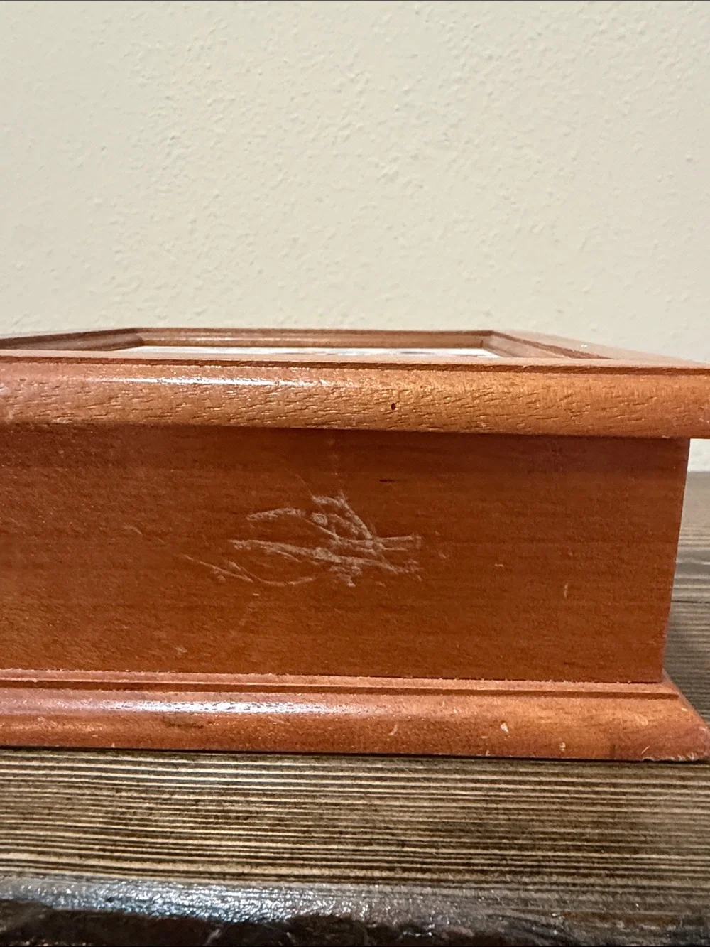 Vintage Interpur Wooden Jewelry Box Taiwan Keepsake Box Farmhouse Cottage Decor